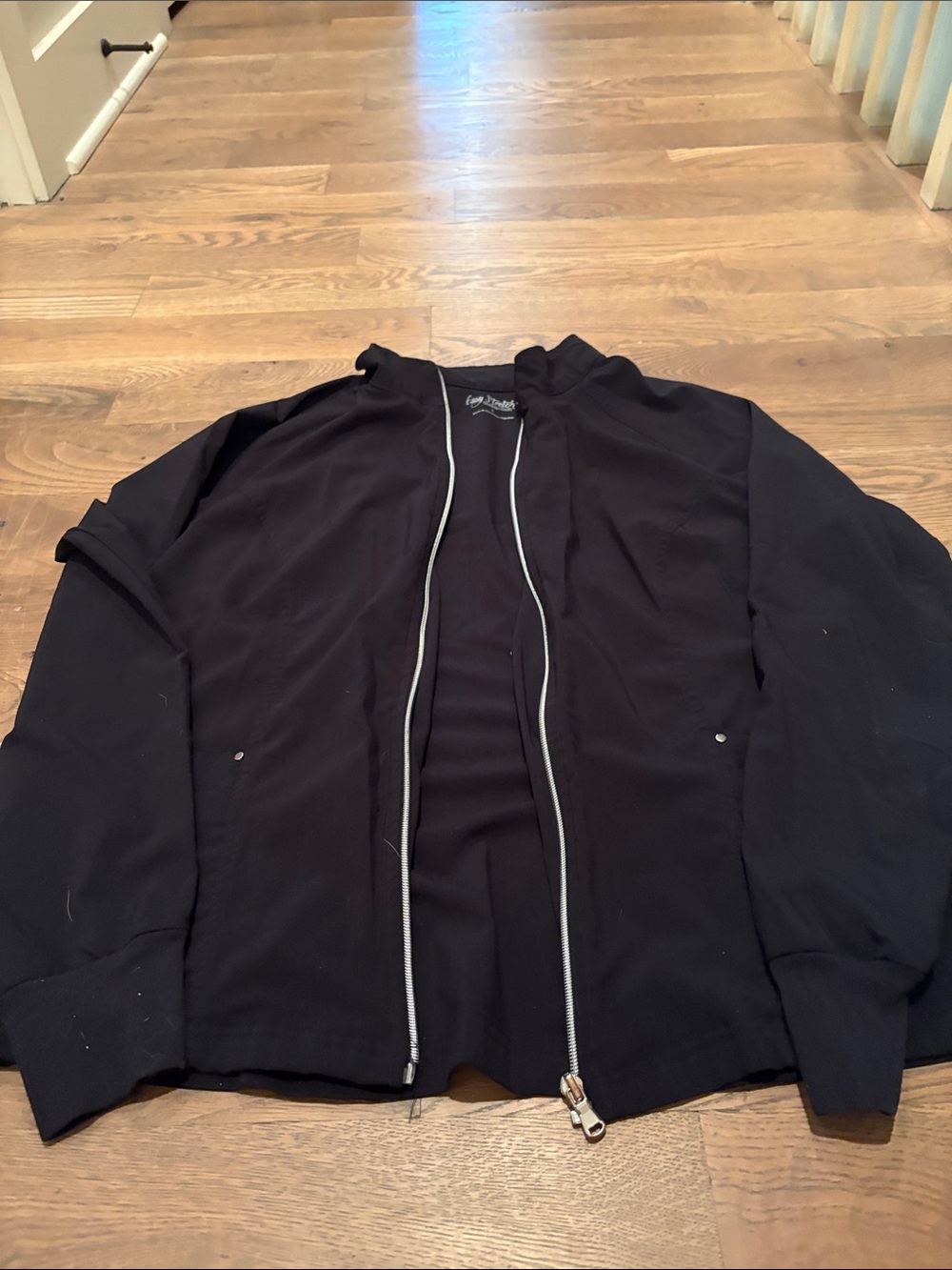 Easy Stretch Butter Soft Black Zip-Front Jacket